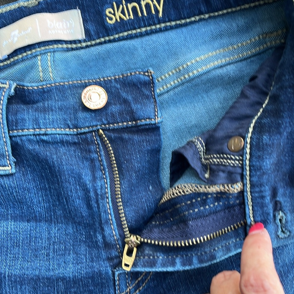 7 FAM "the ankle skinny" blue jeans size 25 - Picture 3 of 7